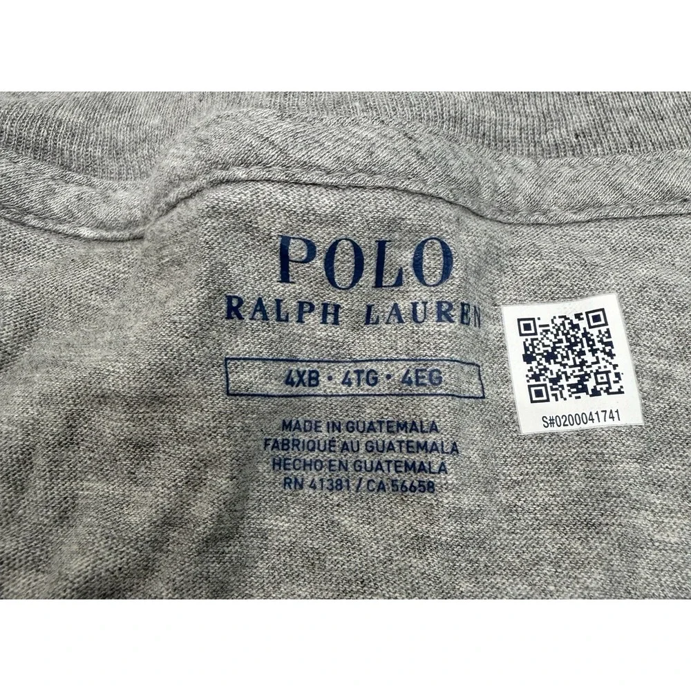 Polo Ralph Lauren M Print Shop Graphic Logo T-Shirt Grey 4XB NWT
